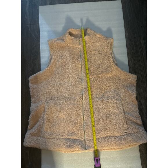 Calvin Klein Pink Faux Fur Zip Vest 1X Plus Size Angelcore Balletcore Mobwife - Picture 10 of 13